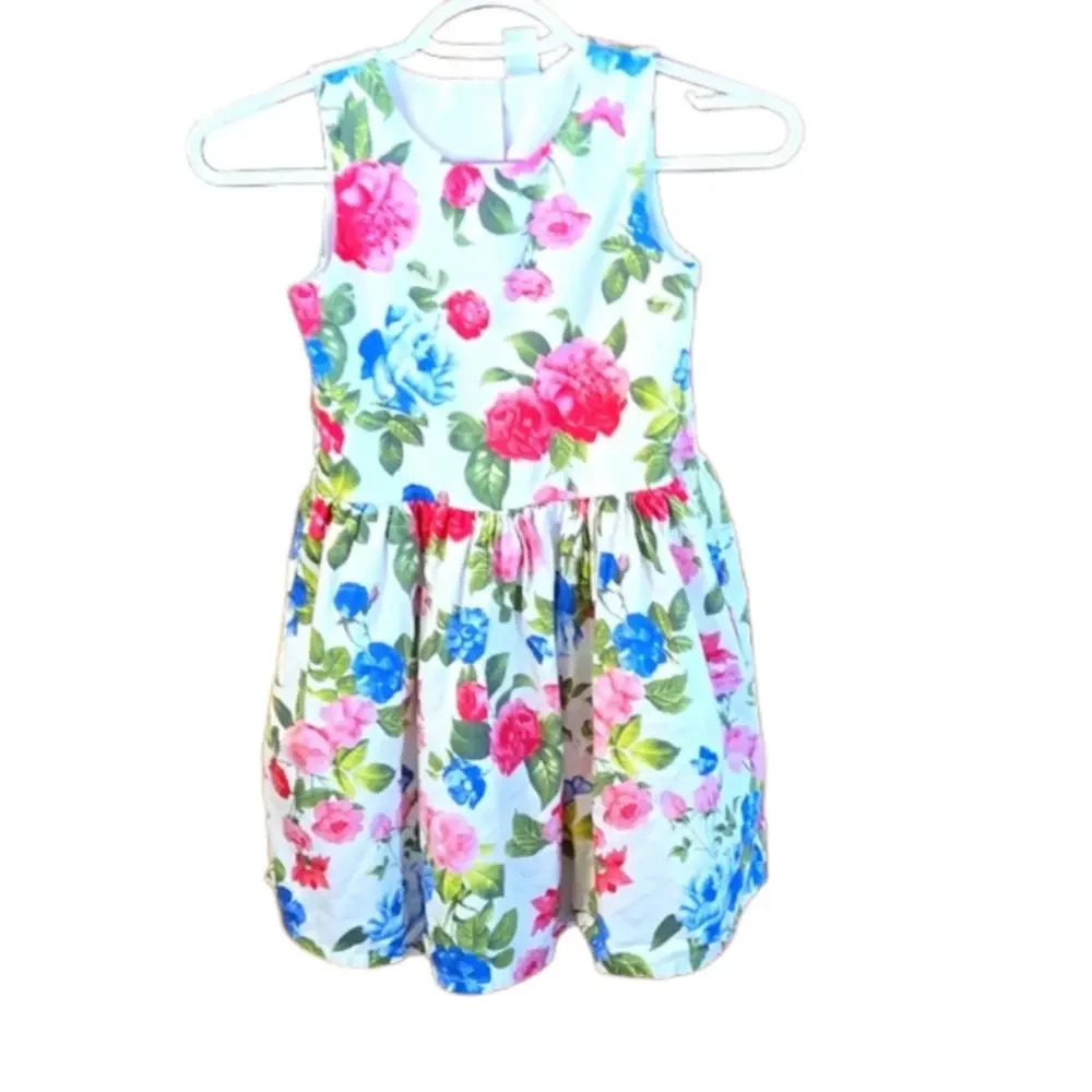 Carter's Girl's Size 7 Floral Print Dress w/ Built in Slip